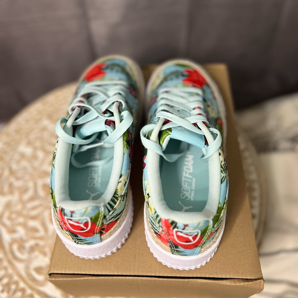 Puma Woman’s Carina Espadrille Platform Tropical Flowers | Sz 8 - Picture 11 of 11